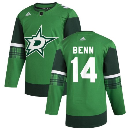 Dallas Stars Jamie Benn 14 Adidas 2019-2020 St. Patrick's Day Trikot Authentic - Herren